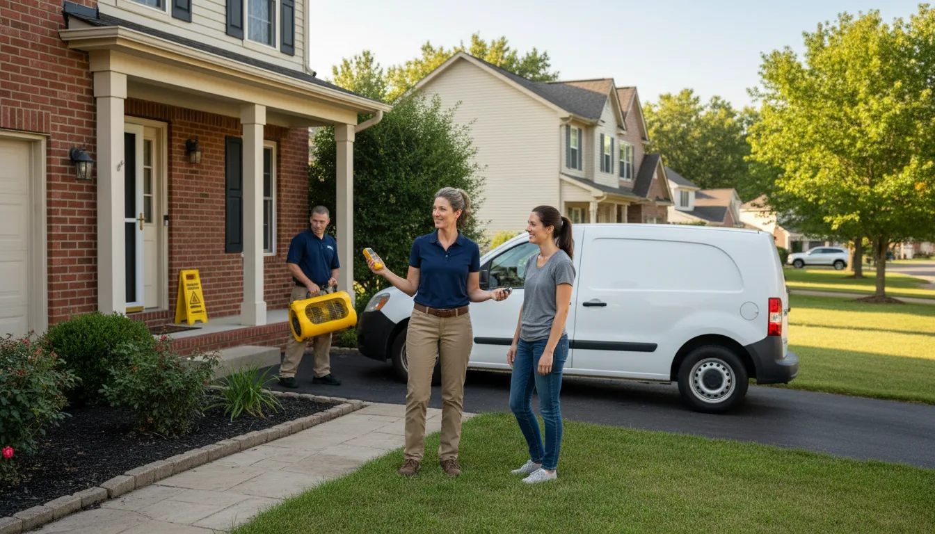 Water restoration image for Water Damage & Restoration Services in Newhall, WV